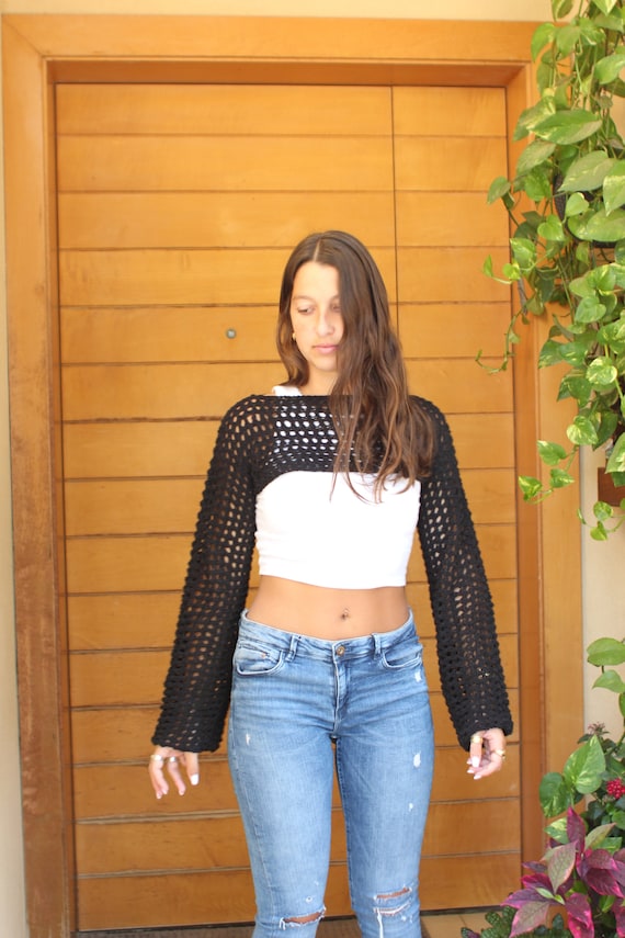 Black Cropped Cover up Knitted Sweater Black Sweater Knitted Sleeves Shrug Shoulder Shrug Sleeves Bolero Short Sweater Shoulders Cover Up Etsy