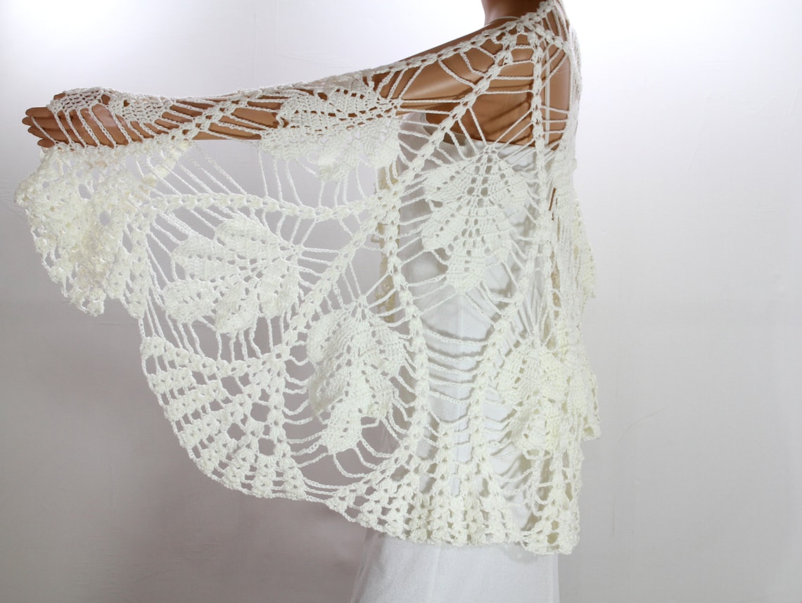 shawl nikah off white