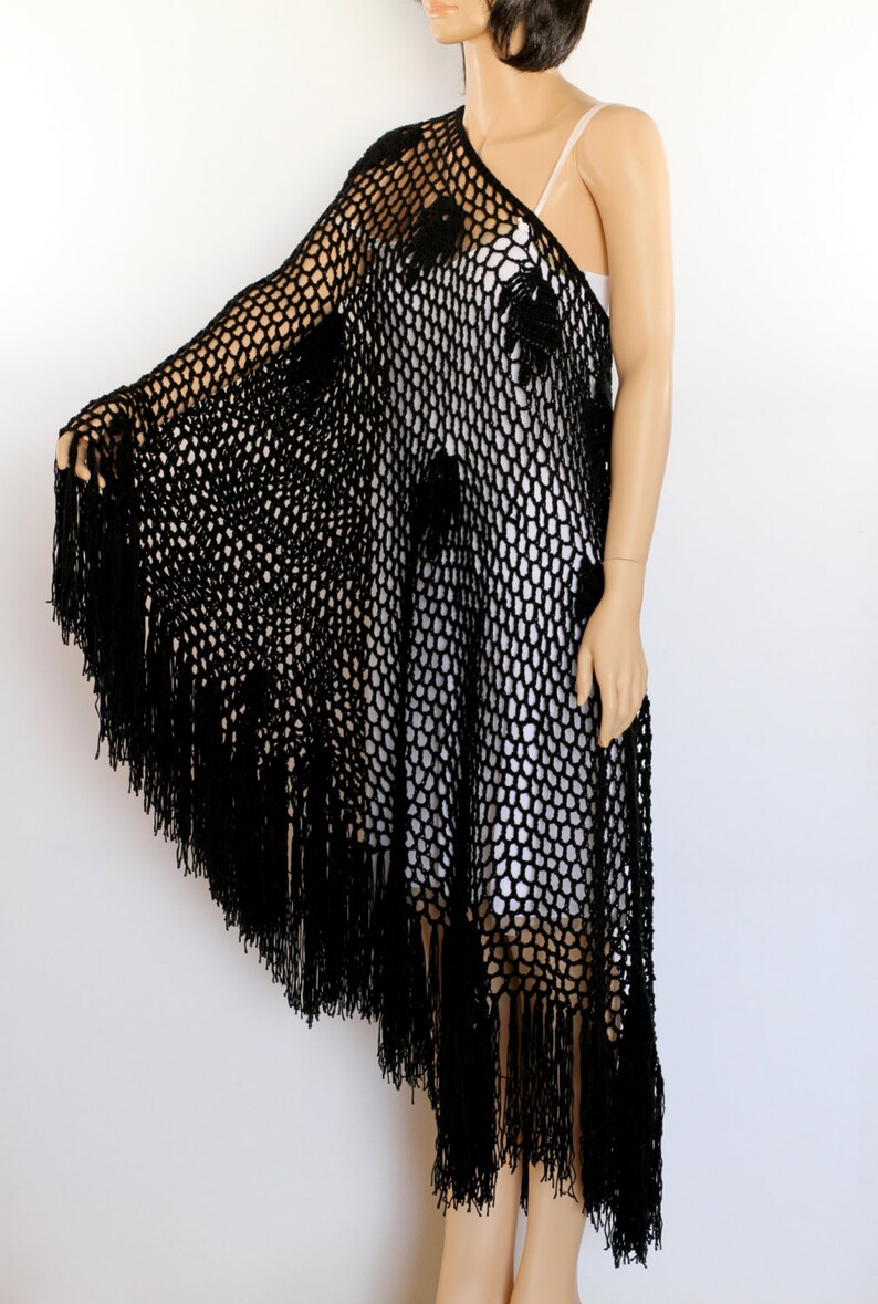 womens black shawl wrap