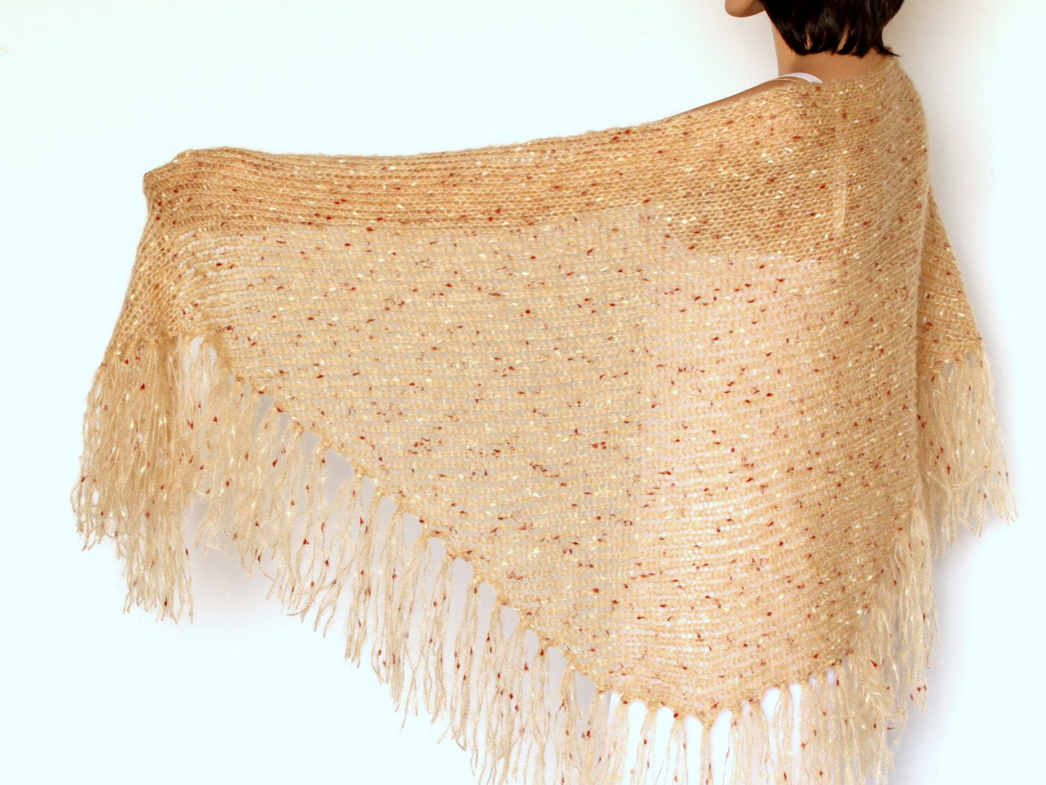 shawl wrap with fringe