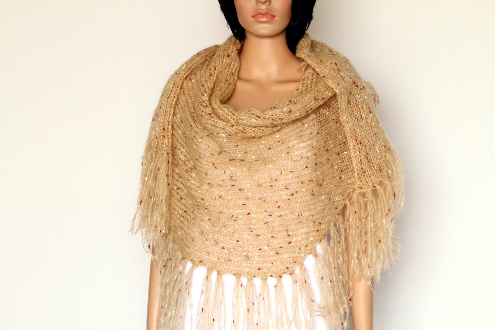 shawl wrap with fringe