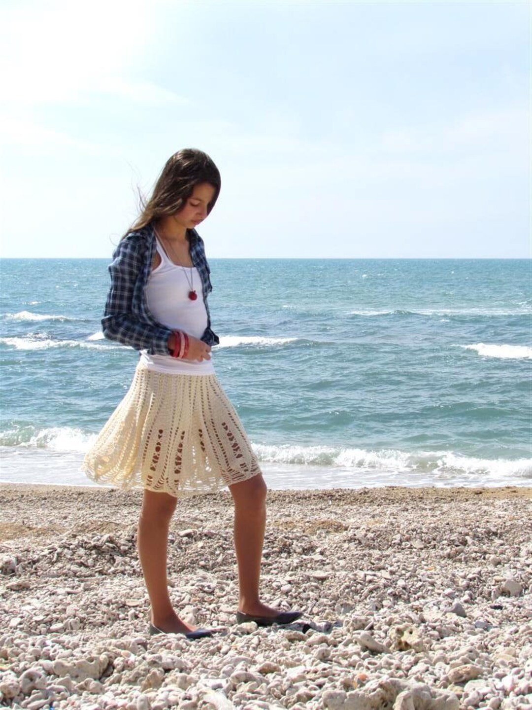 Cream Lace Skirt Offwhite Skirt Crochet Skirt Lace Knit Skirt Etsy