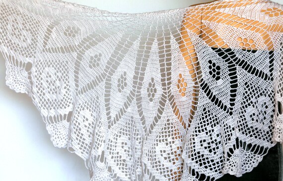 white lace shawl wrap
