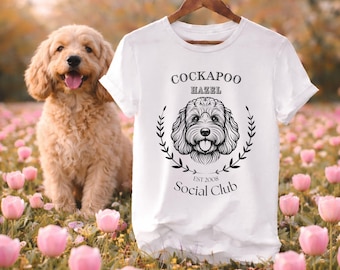 Kundenspezifisches Cockapoo Social Club T-Shirt, Hundeliebhaber Geschenk