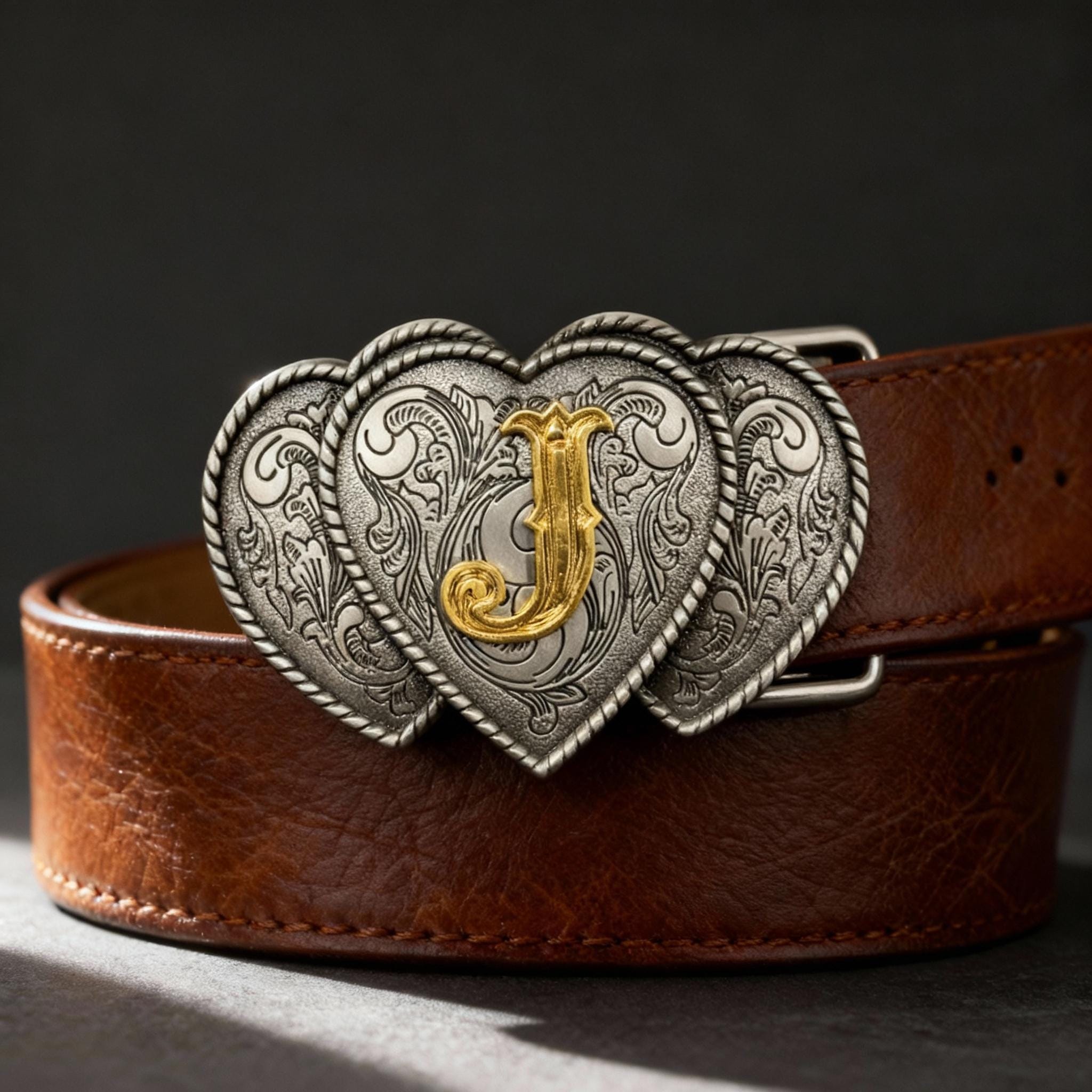 Leather Cowgirl Belts Hearts - Etsy display picture 1