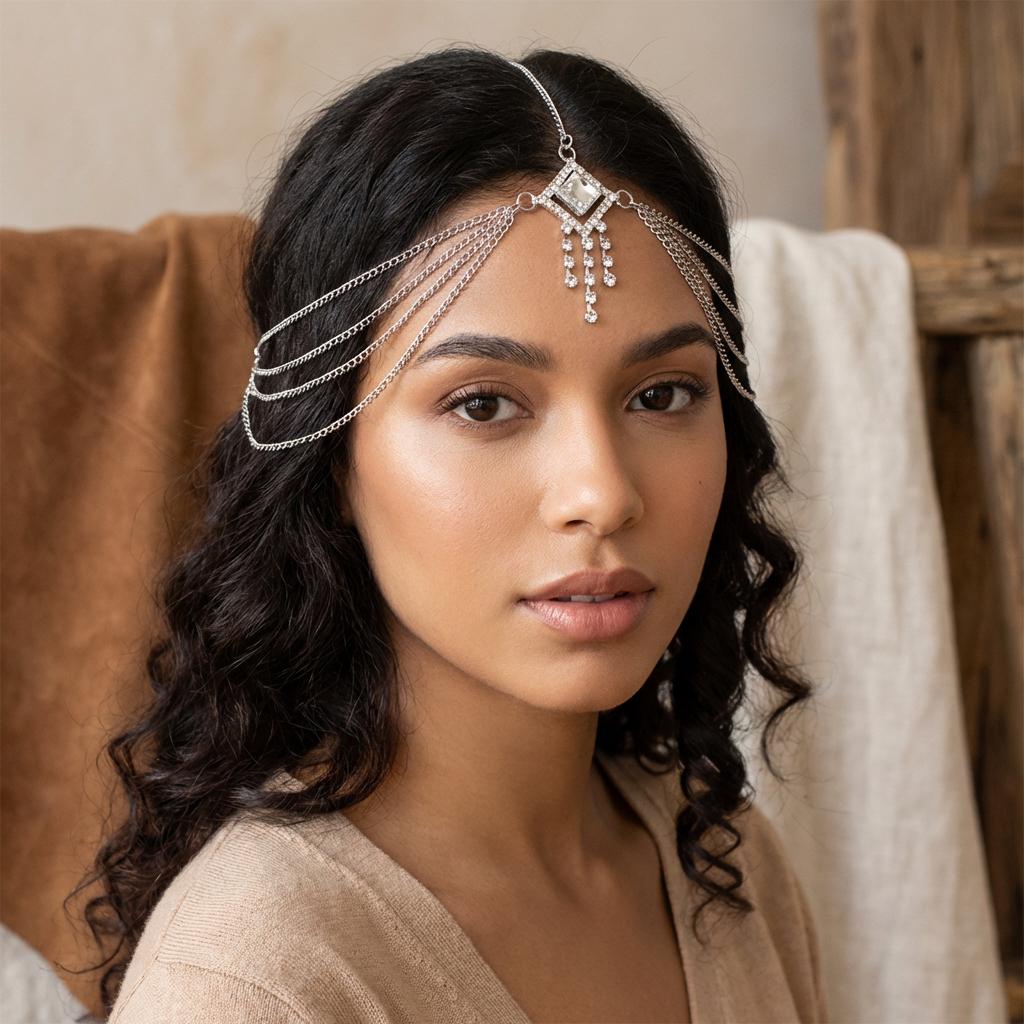 Bridal Head Chain - Etsy display picture 1