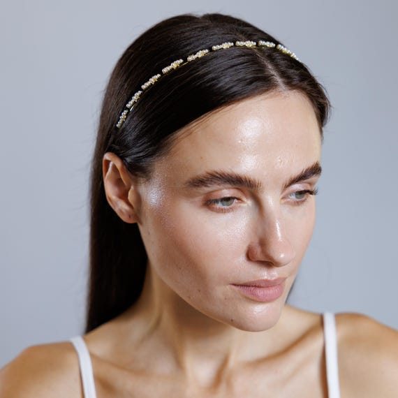 Pearl Headband, Bridal Headband, Wedding Hair Accessory  display picture 3