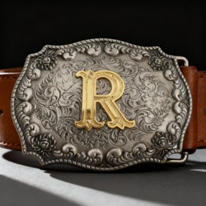 Belt Buckle With Letter W - Etsy display picture 1