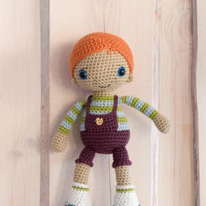 Amigurumi doll pattern - Rudy the Redhead - crochet redhead boy doll, printable pdf, tutorial, DIY