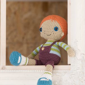 Amigurumi doll pattern Rudy the Redhead crochet redhead boy doll, printable pdf, tutorial, DIY image 6