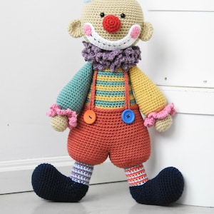 Amigurumi clown pattern Chatterbox the Clown crochet clown doll, printable pdf, lilleliis design, DIY image 6