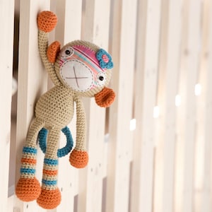 PATTERN Monkey girl amigurumi pattern, crochet pattern, amigurumi monkey, crochet monkey, monkey pattern, DIY, 2 languages image 1