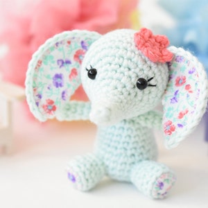 Amigurumi elephant pattern Tiny luck elephant crochet mini elephant toy, printable pdf, tutorial, DIY image 2