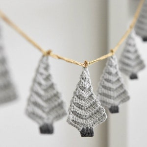 SCHEMA - Ghirlanda per albero di Natale - schema all&#39;uncinetto, decorazione per la casa, ornamento all&#39;uncinetto, confezione regalo, fai da te, 5 lingue
