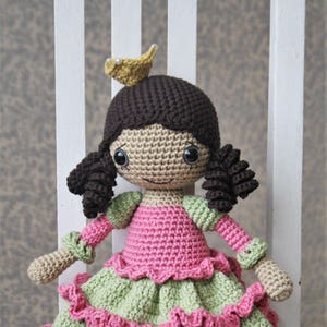 PATTERN - Princess Silver-shoe - amigurumi pattern, crochet pattern, princess doll, crochet doll pattern, DIY, amigurumi doll, 2 languages