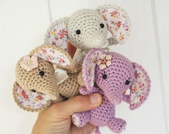 Amigurumi elephant pattern - Tiny luck elephant - crochet mini elephant toy, printable pdf, tutorial, DIY