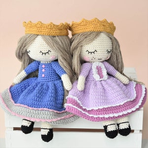 Amigurumi pattern - Amigurumi ragdoll princess - amigurumi doll, crochet doll, doll pattern, pattern in 3 languages