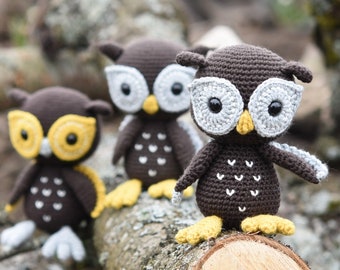 Amigurumi owl pattern - Bubo the Owl - crochet tutorial, printable pdf, DIY