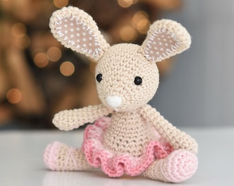 Little ballerina bunny - amigurumi crochet pattern, DIY tutorial, instant download, printable pdf