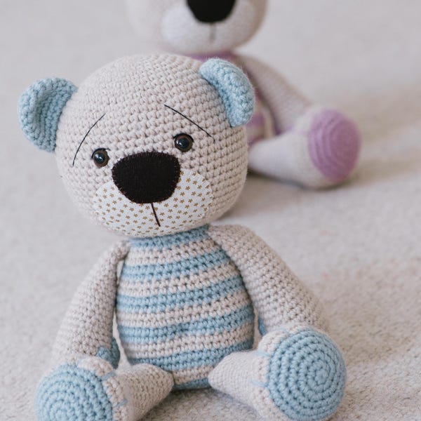 Teddy Bear Crochet Pattern PDF - Amigurumi Bear Pattern - Tummy Teddy