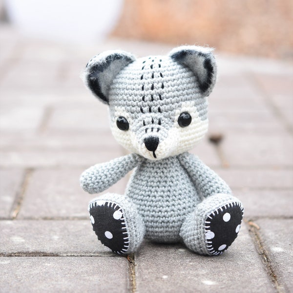 Patron amigurumi loup - Willy le loup - tuto crochet, pdf imprimable, DIY