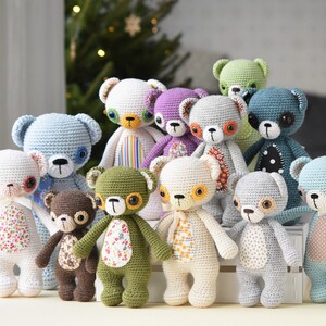 Amigurumi pattern bear Treasure the Teddy classical one piece, printable pdf, crochet tutorial, DIY image 2