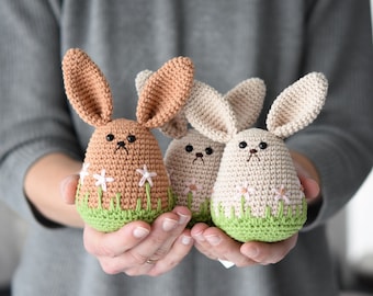 Spring bunny - amigurumi pattern, crochet pattern, Easter bunny, bunny egg, tutorial, recipe