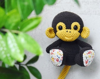Amigurumi pattern - Mambo the Monkey - crochet monkey - amigurumi monkey - monkey pattern - 3 languages