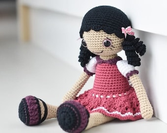 Anita - amigurumi crochet doll pattern, PDF, downloadable, printable, tutorial, recipe