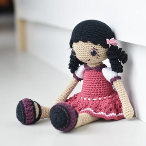 Anita amigurumi crochet doll pattern, PDF, downloadable, printable, tutorial, recipe image 1