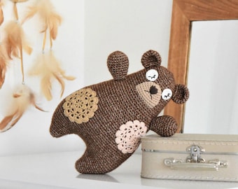 PATTERN - Pillow bear - crochet pattern, amigurumi pattern, teddy bear, printable pdf, DIY