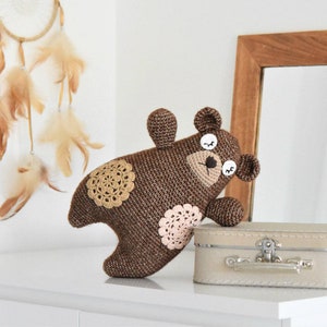 PATTERN - Pillow bear - crochet pattern, amigurumi pattern, teddy bear, printable pdf, DIY