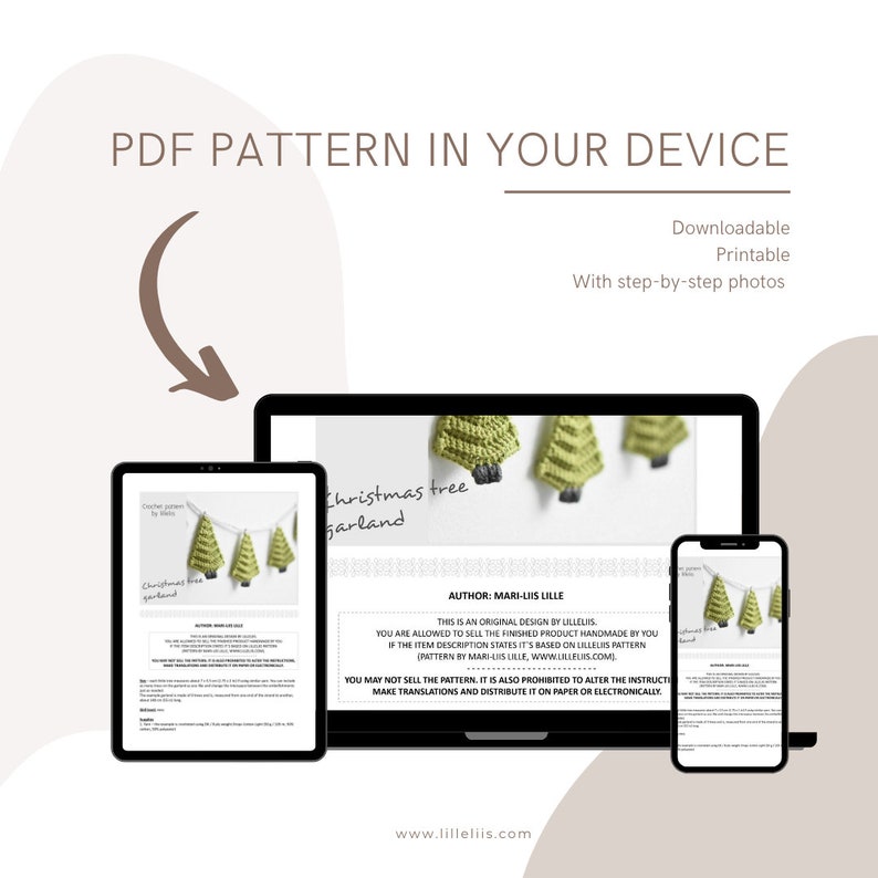 Crochet Christmas Tree Garland Pattern - Beginner-Friendly Amigurumi Decoration & Gift Wrapping Idea (PDF Pattern) image 7