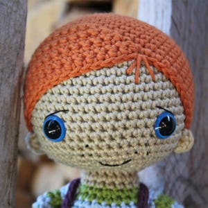 Amigurumi doll pattern Rudy the Redhead crochet redhead boy doll, printable pdf, tutorial, DIY image 2