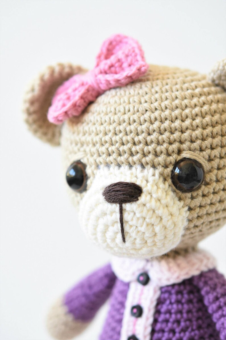 Amigurumi sleepy bear pattern Sleepy Ida and Itsy-bitsy bunny crochet bear pattern, printable pdf, DIY image 8