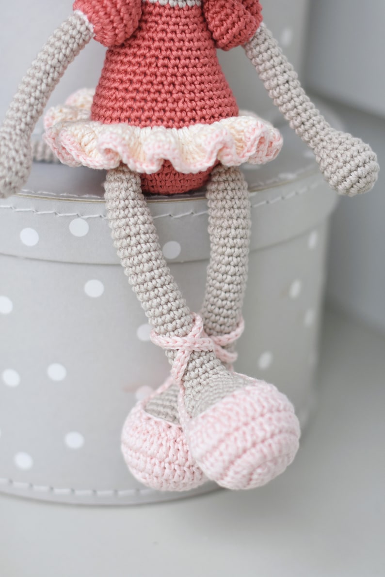 PATTERN Ballerina-Mouse crochet pattern, amigurumi pattern, crochet mouse, ballerina doll, crochet ballerina, DIY, 5 languages image 5