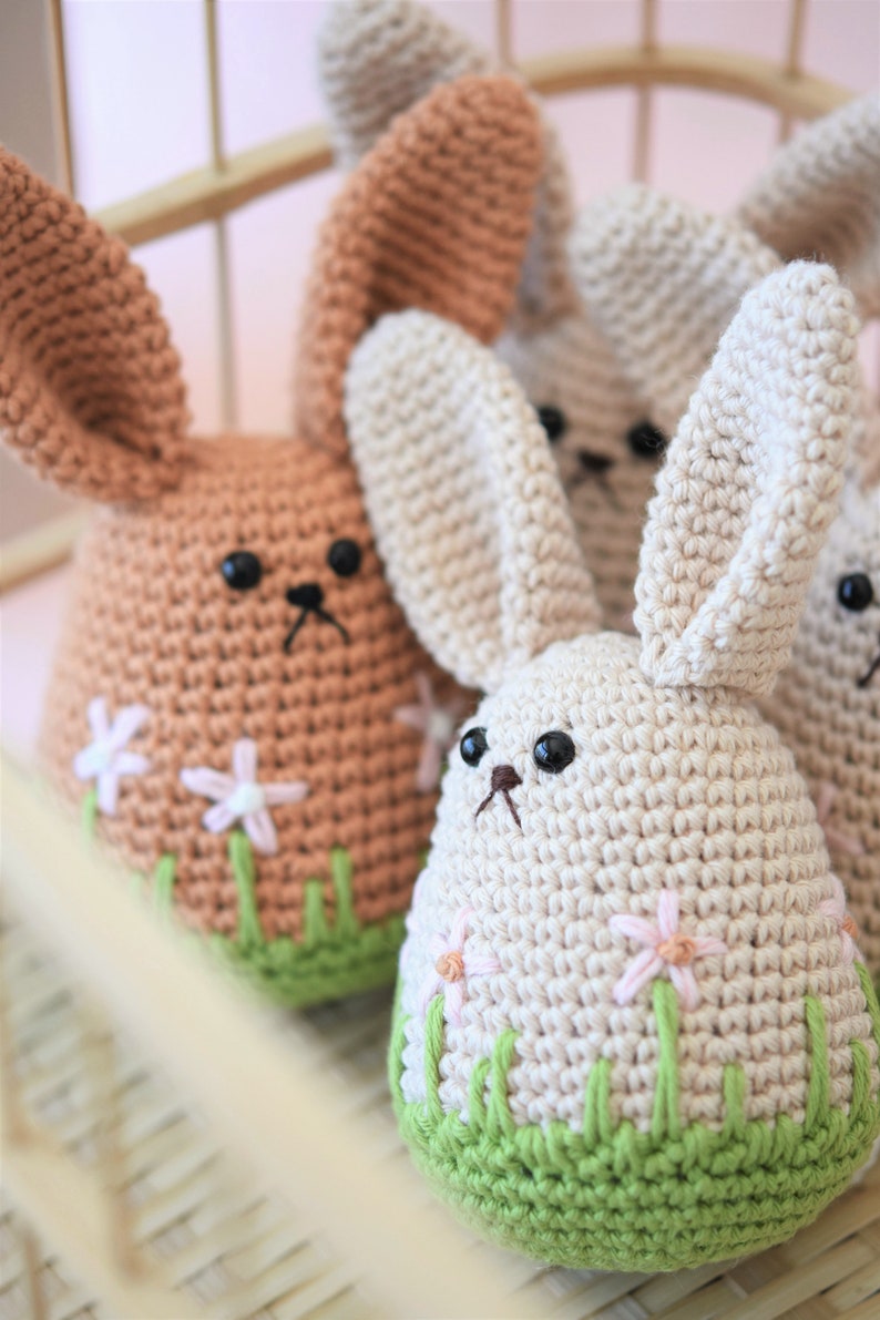 Frühlingshase Amigurumi Anleitung, Häkelanleitung, Osterhase, Hasenei, Anleitung, Rezept Bild 3