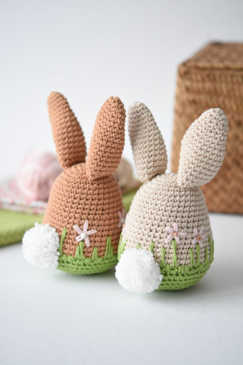 Frühlingshase Amigurumi Anleitung, Häkelanleitung, Osterhase, Hasenei, Anleitung, Rezept Bild 8