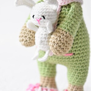 Amigurumi sleepy bear pattern Sleepy Ida and Itsy-bitsy bunny crochet bear pattern, printable pdf, DIY image 6