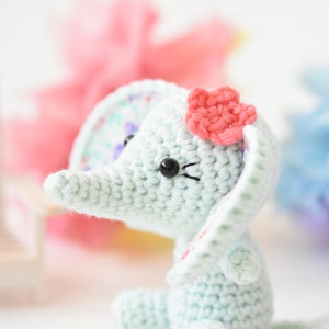 Amigurumi elephant pattern Tiny luck elephant crochet mini elephant toy, printable pdf, tutorial, DIY image 5