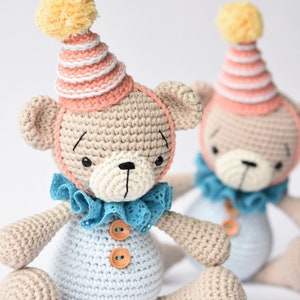 Amigurumi bear pattern Birthday bear and yummy cake crochet pattern, pdf tutorial, lilleliis design, DIY image 8