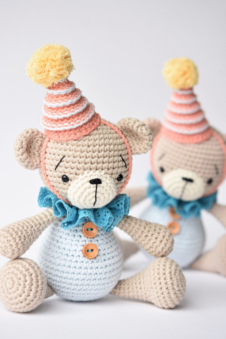Amigurumi bear pattern Birthday bear and yummy cake crochet pattern, pdf tutorial, lilleliis design, DIY image 8