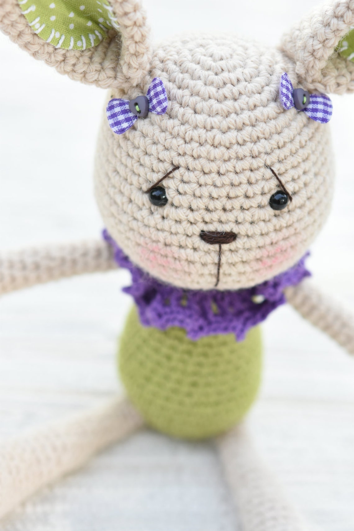 PATTERN Lace Collar Bunny Crochet Pattern Amigurumi - Etsy