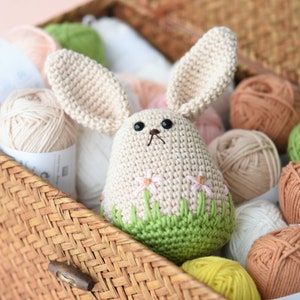 Frühlingshase Amigurumi Anleitung, Häkelanleitung, Osterhase, Hasenei, Anleitung, Rezept Bild 5