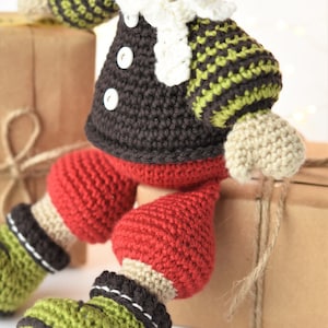 PATTERN Jester the Christmas gnome crochet pattern, amigurumi pattern, crochet doll, christmas gifts, DIY, 3 languages image 3