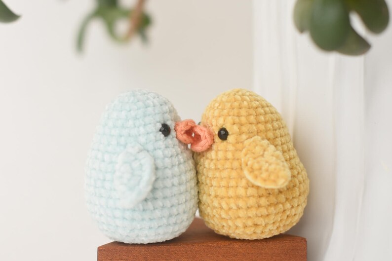 Little Chick in an Egg Shell Amigurumi Pattern Crochet Easter Decoration Tutorial Bird Toy image 2