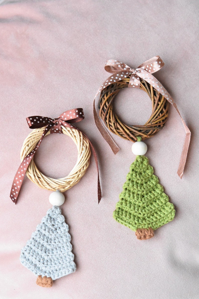 Crochet Christmas Tree Garland Pattern - Beginner-Friendly Amigurumi Decoration & Gift Wrapping Idea (PDF Pattern) image 6