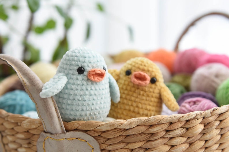 Little Chick in an Egg Shell Amigurumi Pattern Crochet Easter Decoration Tutorial Bird Toy image 6