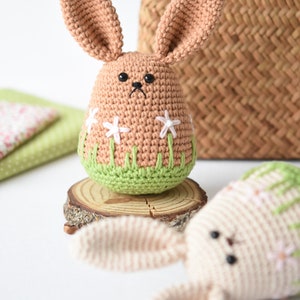 Frühlingshase Amigurumi Anleitung, Häkelanleitung, Osterhase, Hasenei, Anleitung, Rezept Bild 6