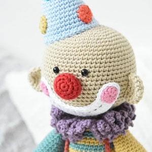 Amigurumi clown pattern Chatterbox the Clown crochet clown doll, printable pdf, lilleliis design, DIY image 3